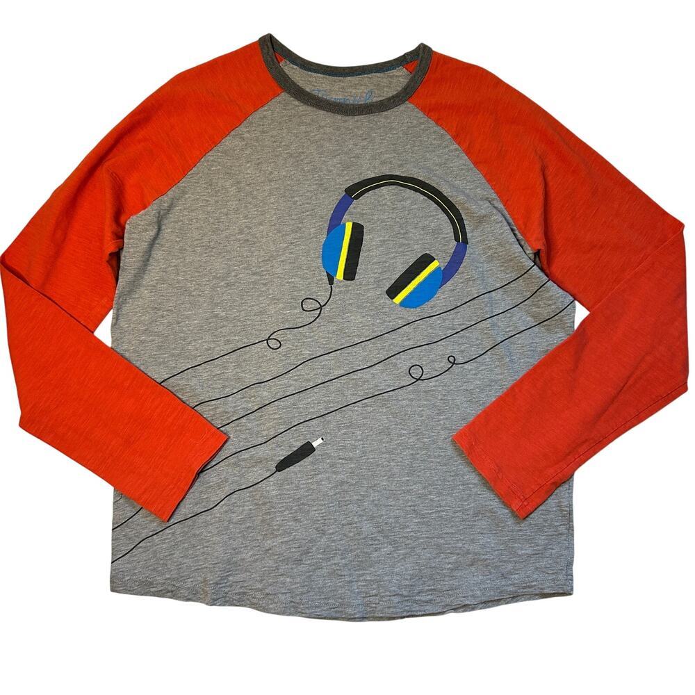 Mini Boden Johnnie B. Headphone Graphic Raglan Shirt 15-16Y